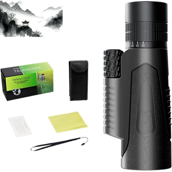Monoculars - High Powered Scope, Portable Refractor | 50mm High Definition Lens, Larger Vision Gear for Bird Watching, Outdoor Travel, Compact Optical Equipment for Adults, Kids