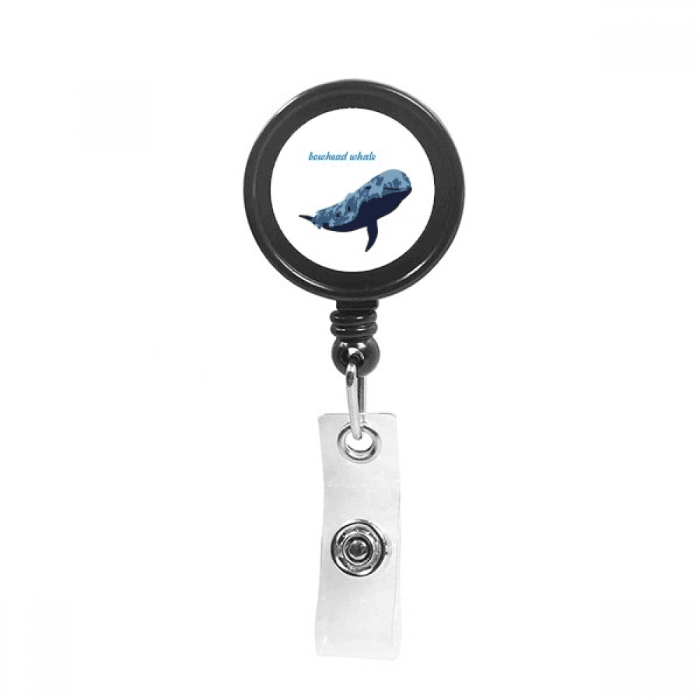 Monodon Monoceros Ocean Art Deco  Fashion Retractable Keychain Badge Holder ID Badge