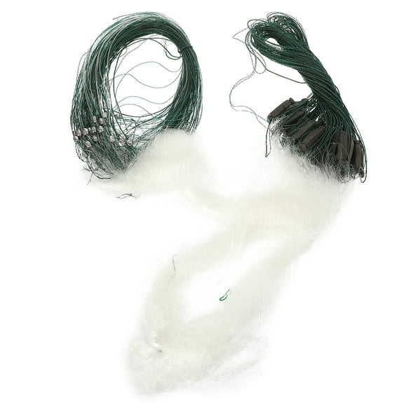 Monofilament Gill Network Single Layer Net Outdoor Fish Gillnet Trap (1m x 20m, Three Layer Round Drop)