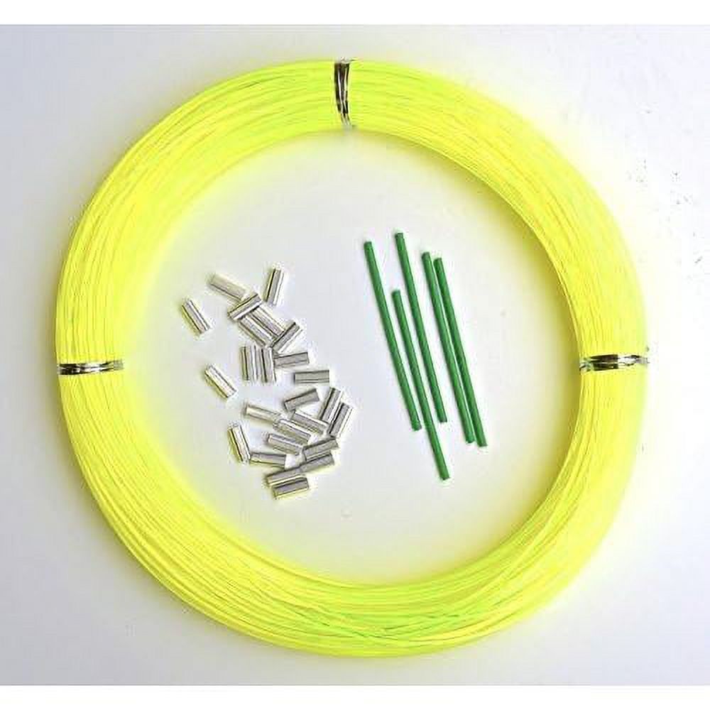 Monofilament HiViz Yellow Fishing Leader Kit 100Yds 1.6Mm250Lb Loop 1