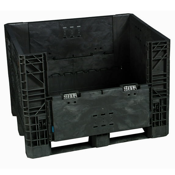 Monoflo BC3230-34 Plastic Folding Bulk Shipping Container, 32x30x34, 1800 lb. Capacity