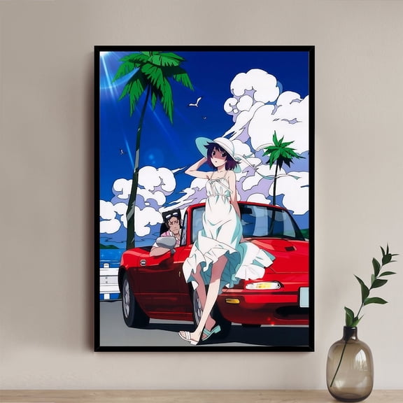 Monogatari Series Senjougahara Anime Poster