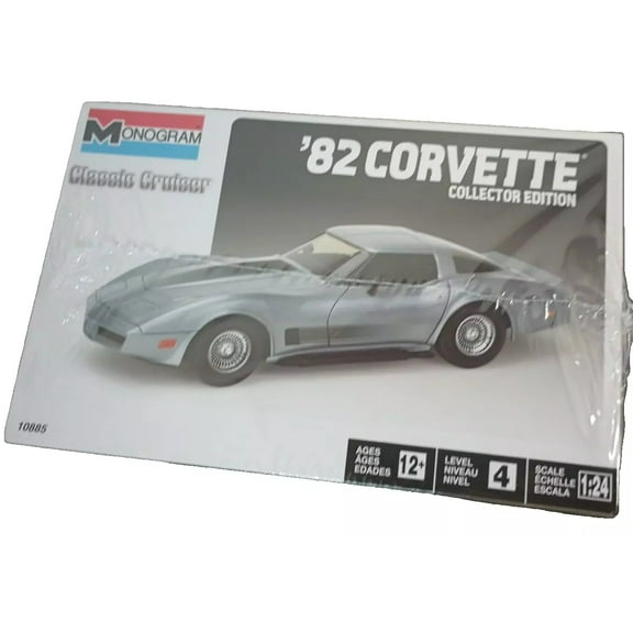 Monogram 10885 1/24 1982 Chevrolet Corvette Vette Car Model Kit New 12 +Level 4