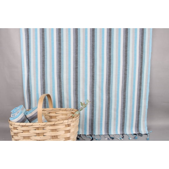 Monogram Beach Towel, Wedding Favors for Guests, Blue Towel, Striped Towel, 36x71 Inches Wedding Favor, Hotel Towel, Guest Towel,