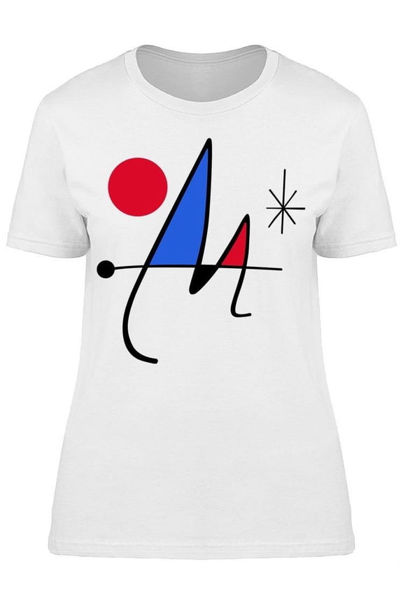 Monogram Blue And Red   T-Shirt Women -Image by Shutterstock, Female Medium