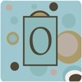 thumbnail image 1 of Monogram - Blue Dots Foam Coasters Initial Letter O, Set - 4, 1 of 1
