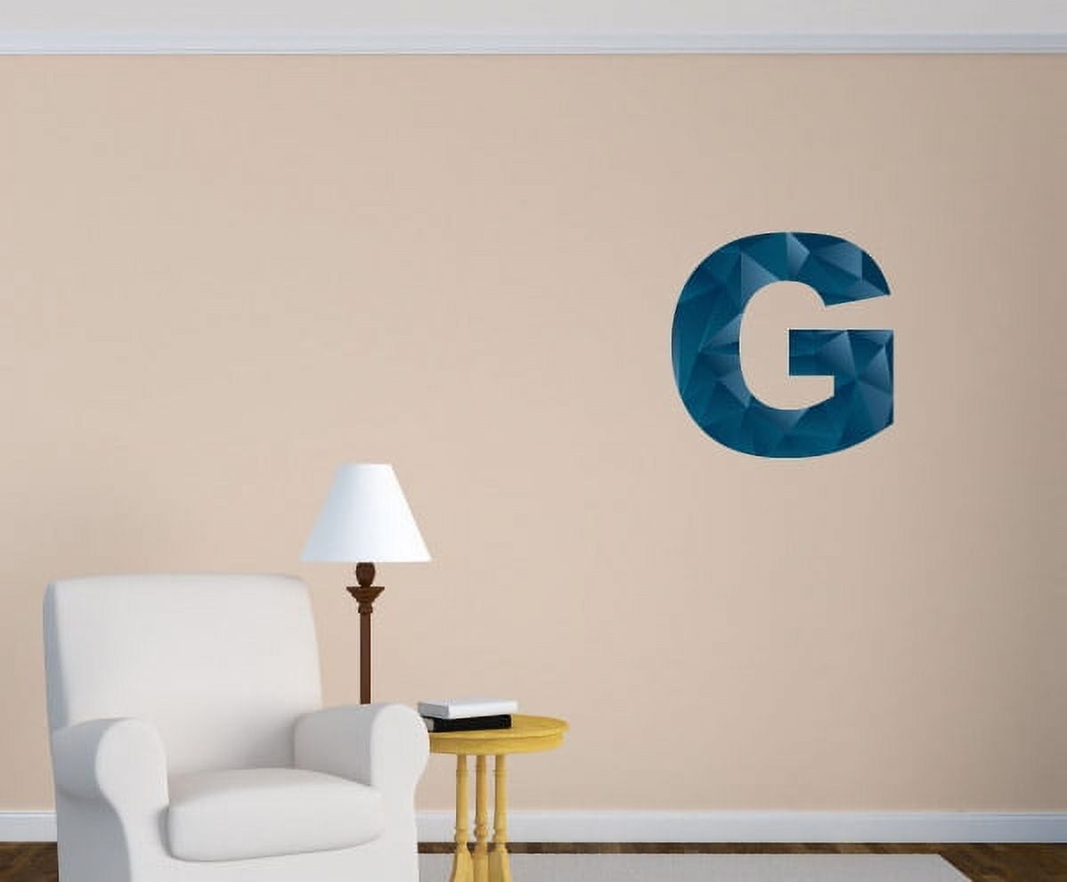 Monogram Blue Letter G Wall Decal Vinyl Decal Car Decal