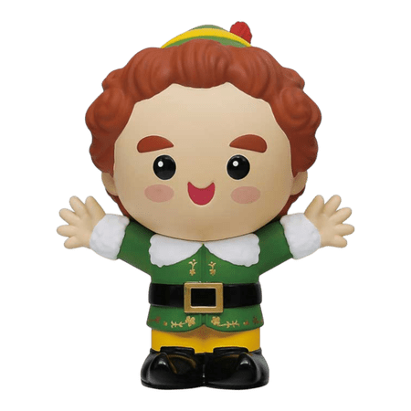 Monogram Buddy Elf Figural PVC Coin Bank 8"