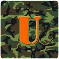 thumbnail image 1 of Monogram - Camo Green Foam Coasters, Initial Letter U - Set 4, 3.5 x 3.5 In., 1 of 1