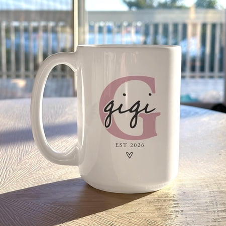 Monogram Gigi Grandma Mug Personalized Mothers day Gigi Gift Ideas For New Grandmother