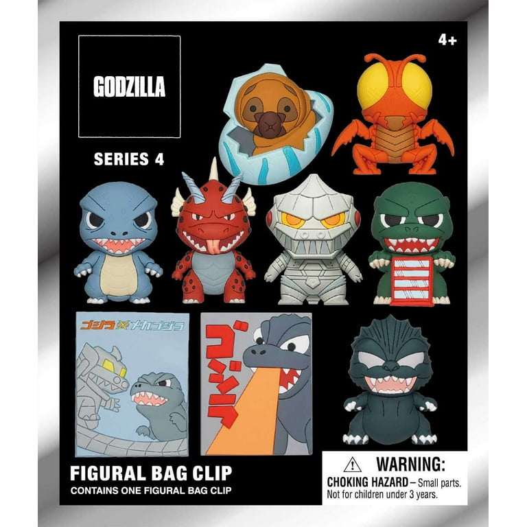 Godzilla - Series 4 3D Foam Bag Clip, Action Figure Toy Charachter