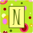 thumbnail image 1 of Monogram - Green Foam Coasters Initial Letter N- Set Of 4, 1 of 1