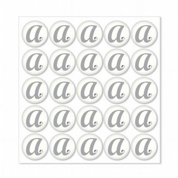Monogram H With Single Rhinestone Epoxy Sticker