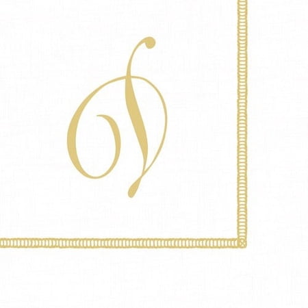 Monogram Initial D Paper Cocktail Napkins 20pk