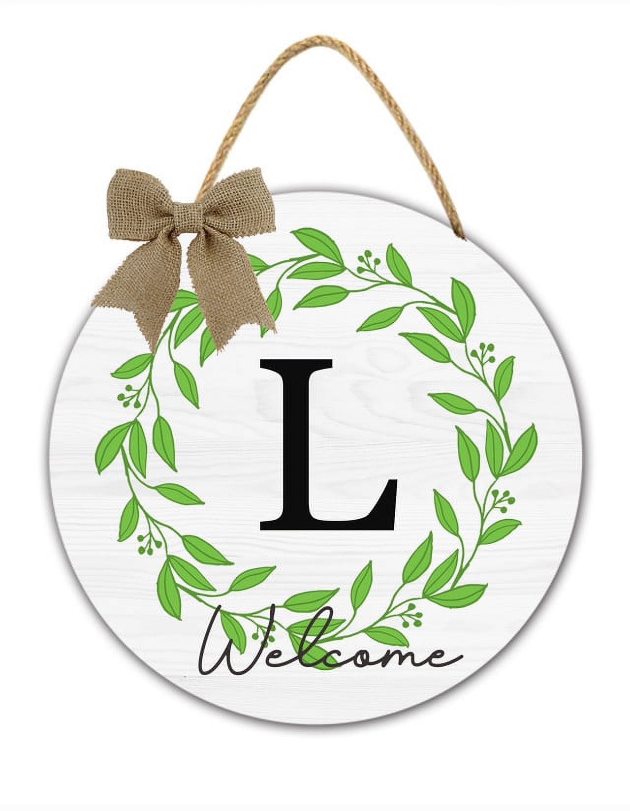 Sign Innichal Monogram Initial L Wooden Welcome Sign Initial Family Last Name Sign ...