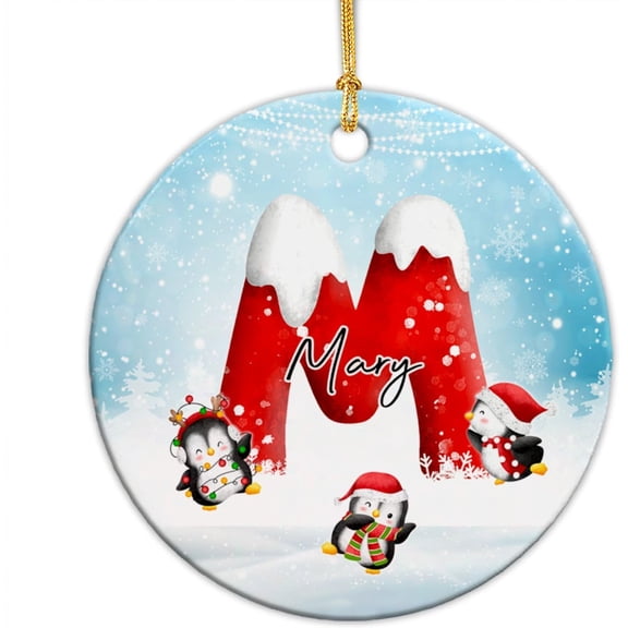 Monogram Initial Letter F Christmas Tree Ornaments, Personalized Alphabet F Xmas Ceramic Ornament 2025, Custom Monogram, Initial Letter F Holiday Present, Xmas Hanging Tree Decorations N5LvUb