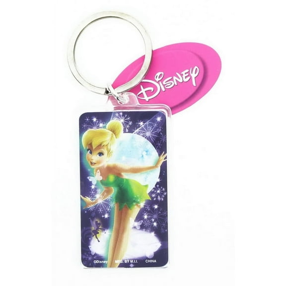 Disney Tinker Bell Rectangular Lucite Key Ring