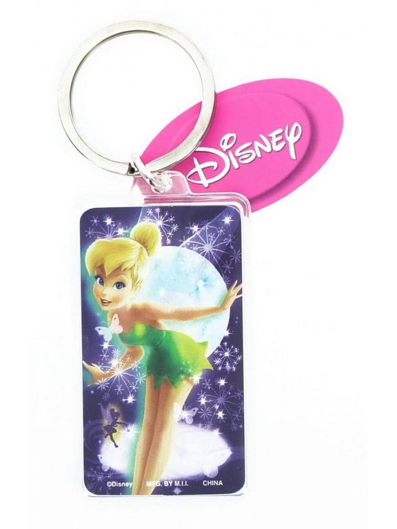 Disney Tinker Bell Rectangular Lucite Key Ring