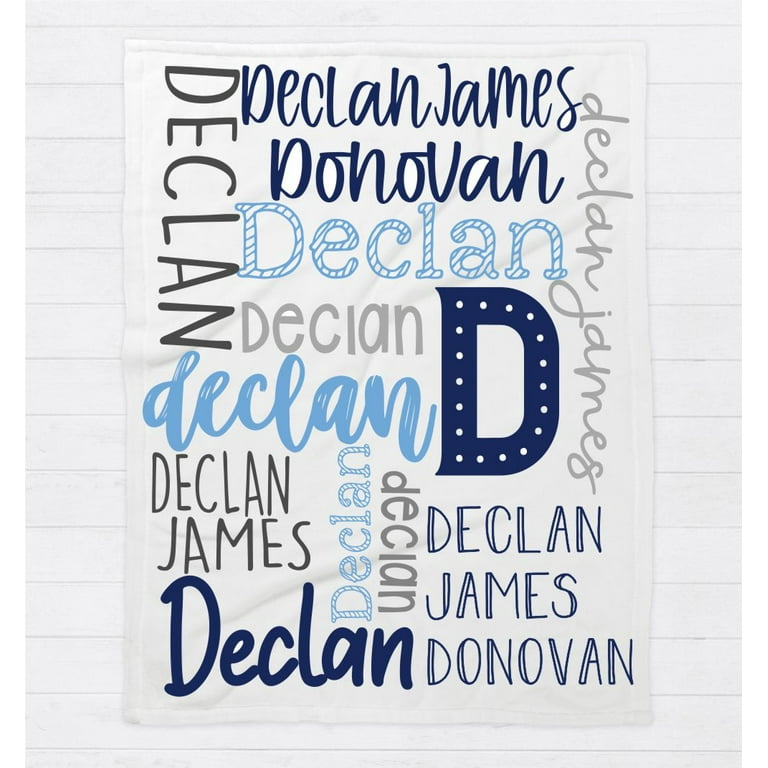 Baby blanket name personalized sales