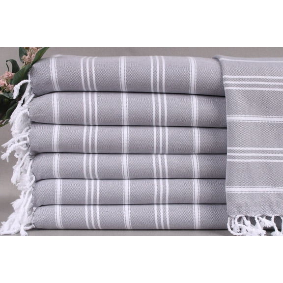 Monogram Kitchen Towel, Hanging Kitchen Hand Towel, Gray Towel, Striped Towel, 24x40 Inches Bathroom Towel, Small Bath Towel, Owen Towel,
