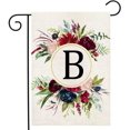 thumbnail image 1 of Monogram Letter B Garden Flag 12x18 Double Sided Floral Yard Flags Small Burlap Family Last Name Initial Garden Flags for Outside Decoration, 1 of 6