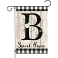 thumbnail image 1 of Monogram Letter B Initial Garden Flag 12.5x18 Double Sided Burlap, Small Vertical Welcome Initial Family Last Name Personalized Sweet Home Flag Outdoor Decoration (ONLY FLAG), 1 of 6