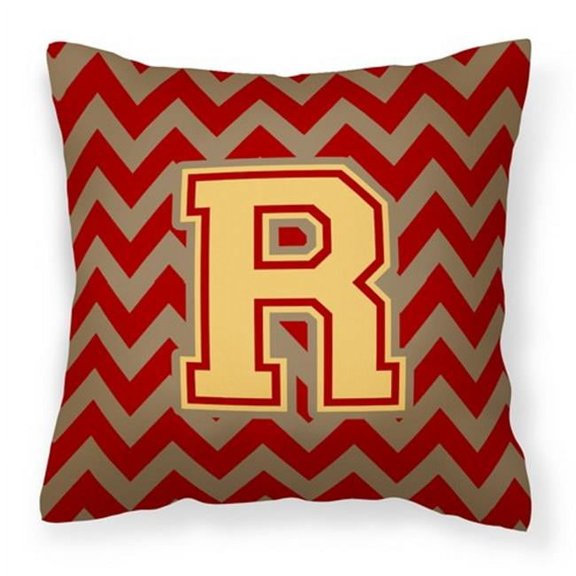 Monogram Letter Chevron Fabric Decorative Pillow