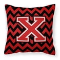 thumbnail image 1 of Monogram Letter Chevron Fabric Decorative Pillow, 1 of 4