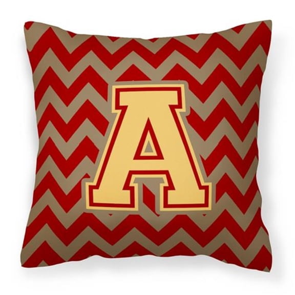 Monogram Letter Chevron Fabric Decorative Pillow