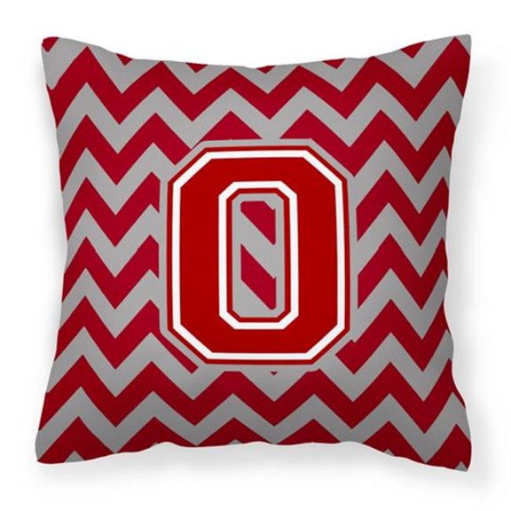 Monogram Letter Chevron Fabric Decorative Pillow