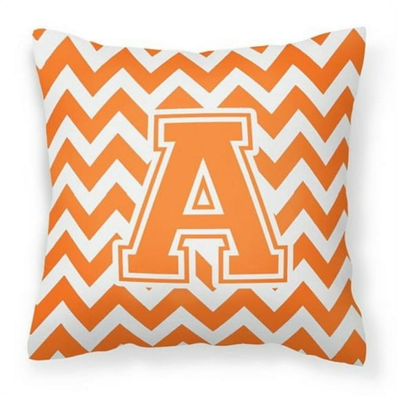 Monogram Letter Chevron Fabric Decorative Pillow