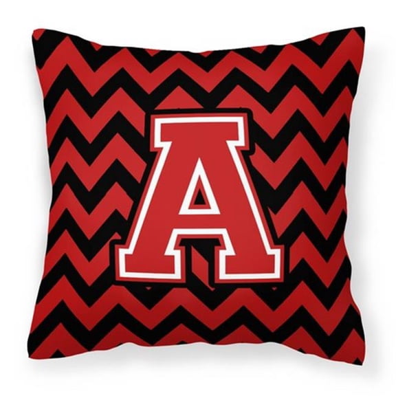 Monogram Letter Chevron Fabric Decorative Pillow