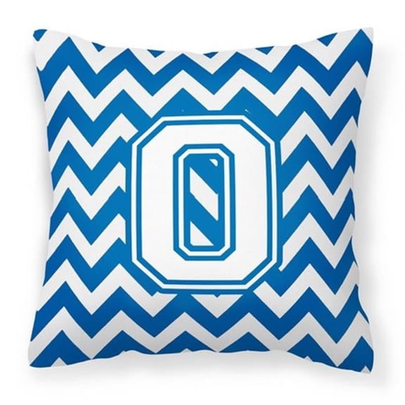 Monogram Letter Chevron Fabric Decorative Pillow