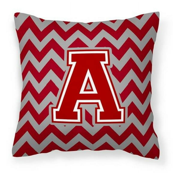 Monogram Letter Chevron Fabric Decorative Pillow