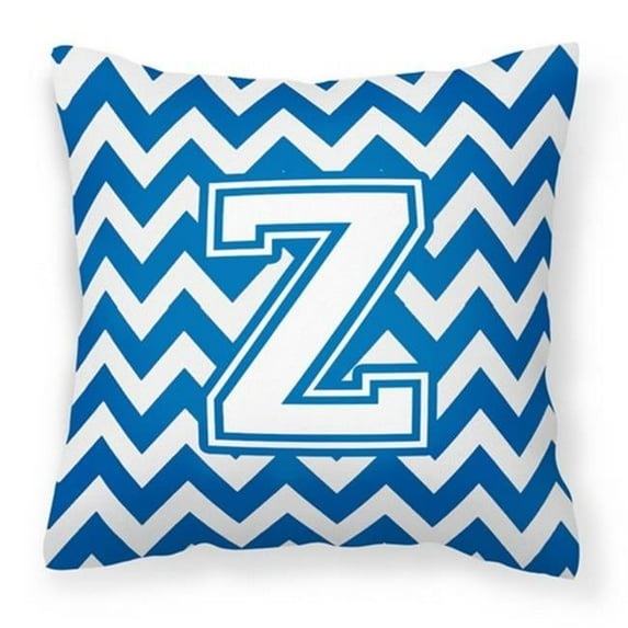 Monogram Letter Chevron Fabric Decorative Pillow