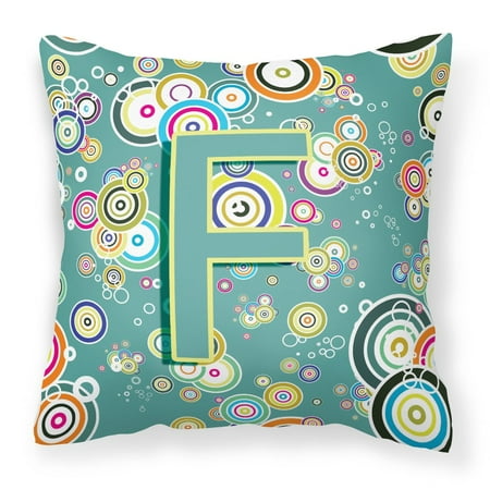 Monogram Letter Circle Circle Alphabet Fabric Decorative Pillow