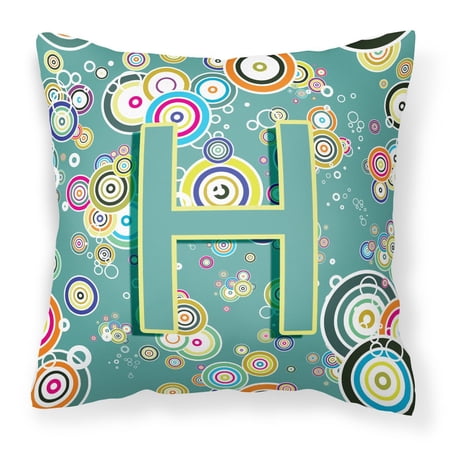 Monogram Letter Circle Circle Alphabet Fabric Decorative Pillow