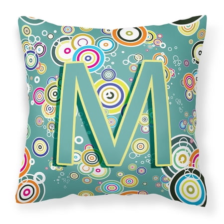 Monogram Letter Circle Circle Alphabet Fabric Decorative Pillow