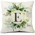 thumbnail image 1 of Monogram Letter E Throw Pillow Covers Floral 18x18 Inch, Greenery Spring Pillows Decorative Throw Pillows Pillowcase Summer Farmhouse Decor for Couch Sofa, Family Last Name Initial Pillow Case, 1 of 6