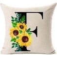 thumbnail image 1 of Monogram Letter F Sunflower Pillow Covers 18x18 Inch,Spring Decor Throw Pillow Case Cushion Cover Summer Farmhouse Decor for Couch Sofa,Family Last Name Initial Pillow Case,Home Decorations, 1 of 6