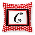thumbnail image 1 of Monogram Letter Fabric Decorative Pillow, 1 of 4