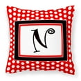 thumbnail image 1 of Monogram Letter Fabric Decorative Pillow, 1 of 4