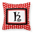 thumbnail image 1 of Monogram Letter Fabric Decorative Pillow, 1 of 4