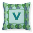 thumbnail image 1 of Monogram Letter Fabric Decorative Pillow, 1 of 4