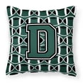 thumbnail image 1 of Monogram Letter Football Fabric Decorative Pillow, 1 of 4