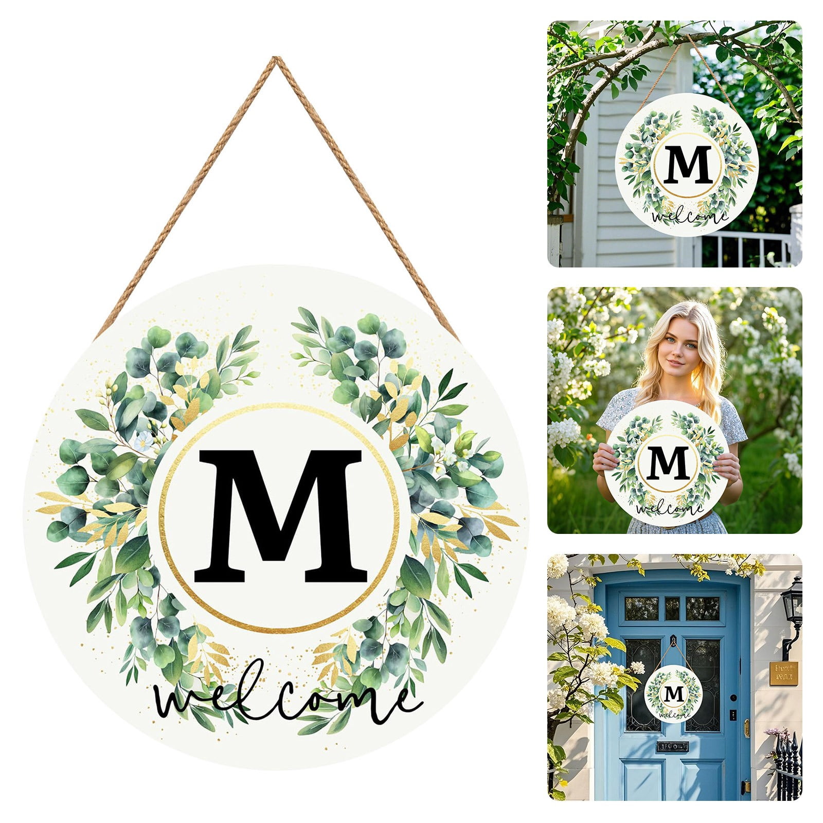 Monogram Letter House Warming Gifts New Home Wreaths for Front Door ...
