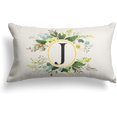 thumbnail image 1 of Monogram Letter J Throw Pillow Covers Floral 12x20 Inch, Greenery Spring Pillows Decorative Throw Pillows Pillowcase Summer Farmhouse Decor for Couch Sofa, Family Last Name Initial Pillow Case, 1 of 6