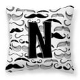 thumbnail image 1 of Monogram Letter Moustache Fabric Decorative Pillow, 1 of 4