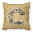 thumbnail image 1 of Monogram Letter Musical Instrument Alphabet Fabric Decorative Pillow, 1 of 4