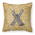 thumbnail image 1 of Monogram Letter Musical Instrument Alphabet Fabric Decorative Pillow, 1 of 4